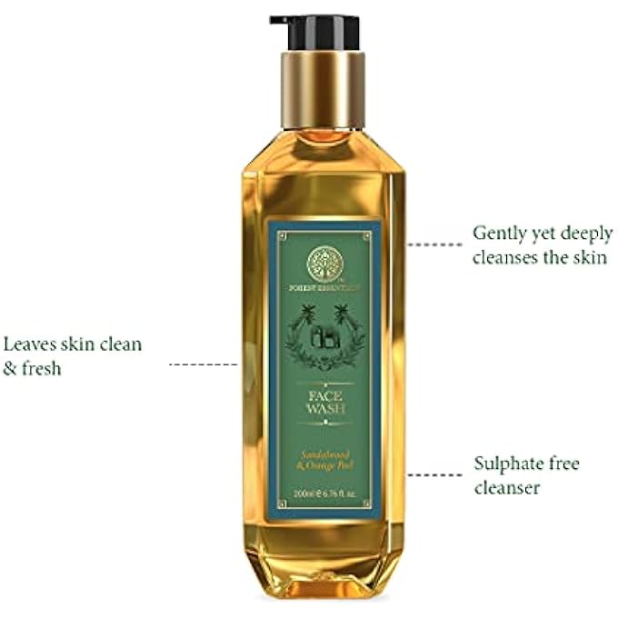 Forest Essentials FACIAL CLEANSER SANDALWOOD & ORANGE PEEL (2020) 200 ML - Image 3